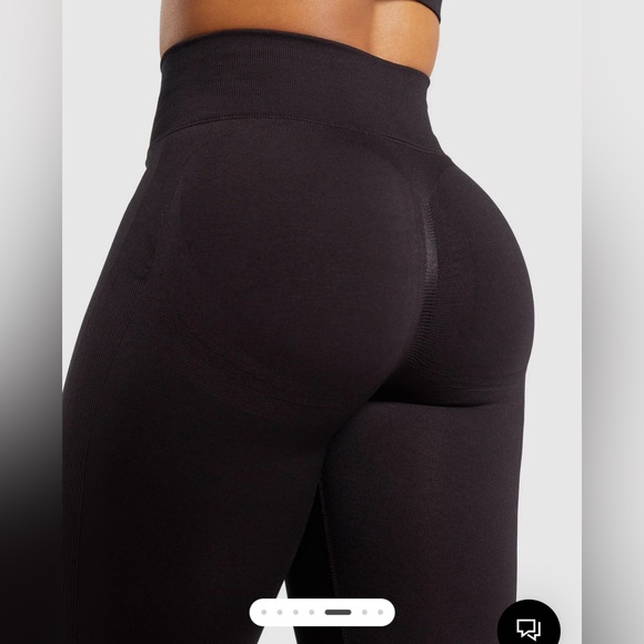 Gymshark LIFT CONTOUR SEAMLESS LEGGINGS. Depth Purple/Black Marl. Size Small. - Picture 3 of 6